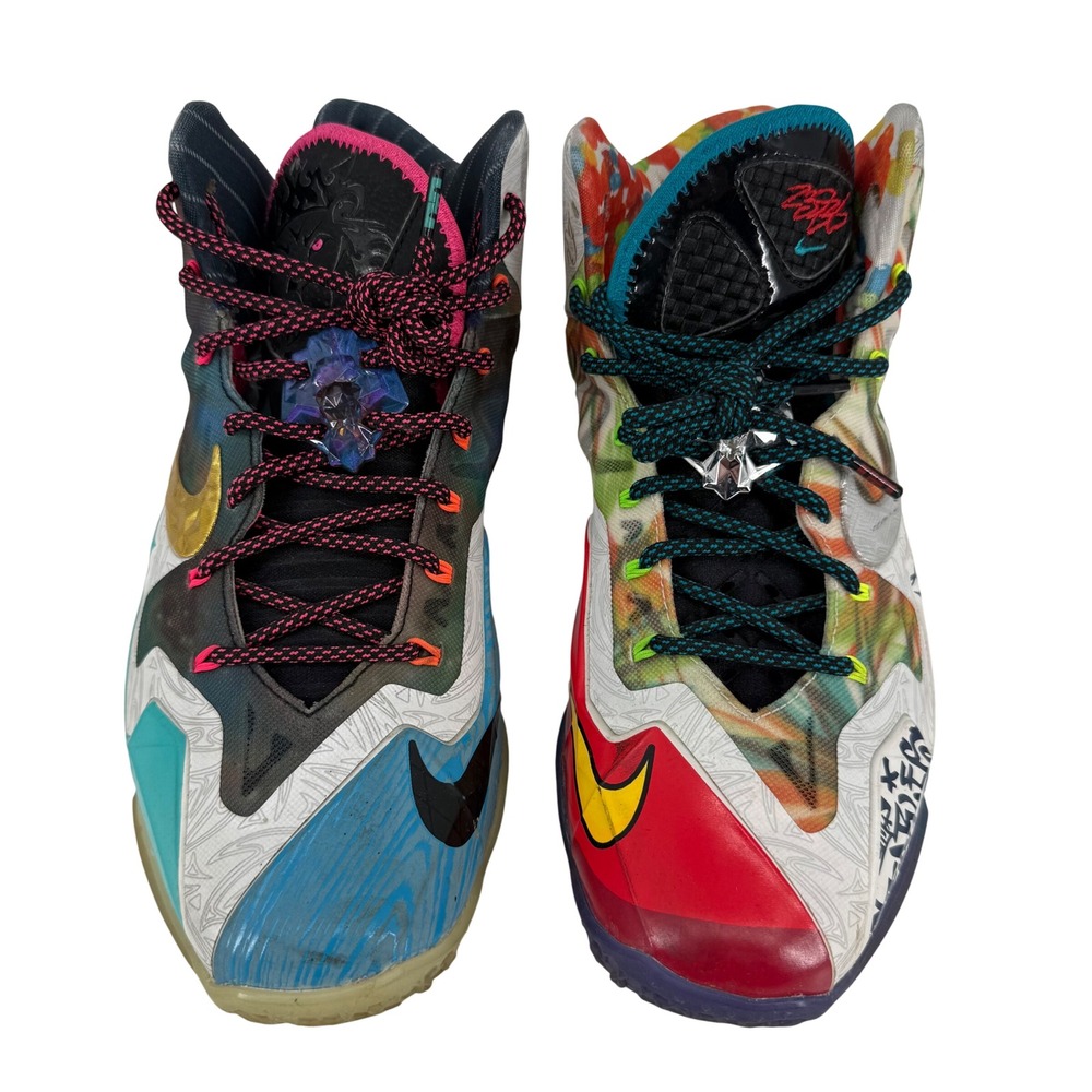 Nike LeBron XI Premium What The LeBron 650884-400 Mens 10.5 Multi Color Sneakers